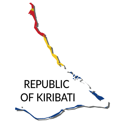 キリバス共和国無料フリーイラスト｜英語・国旗付